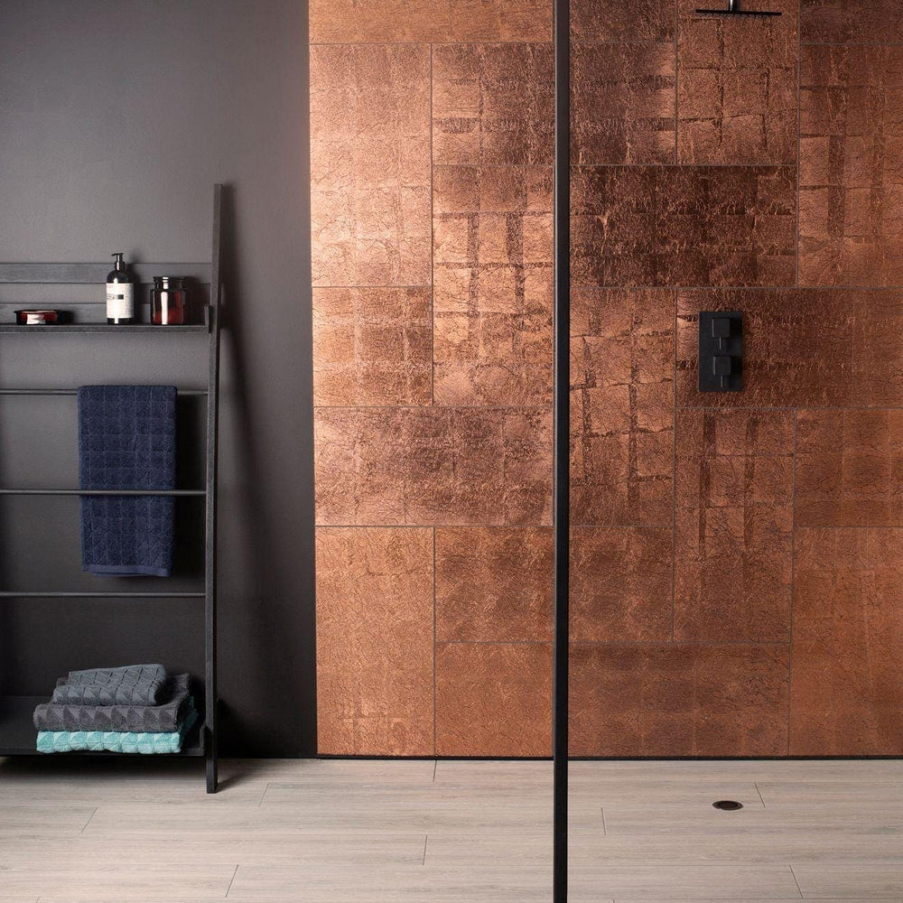 Copper Leaf Bold Decorative Glass