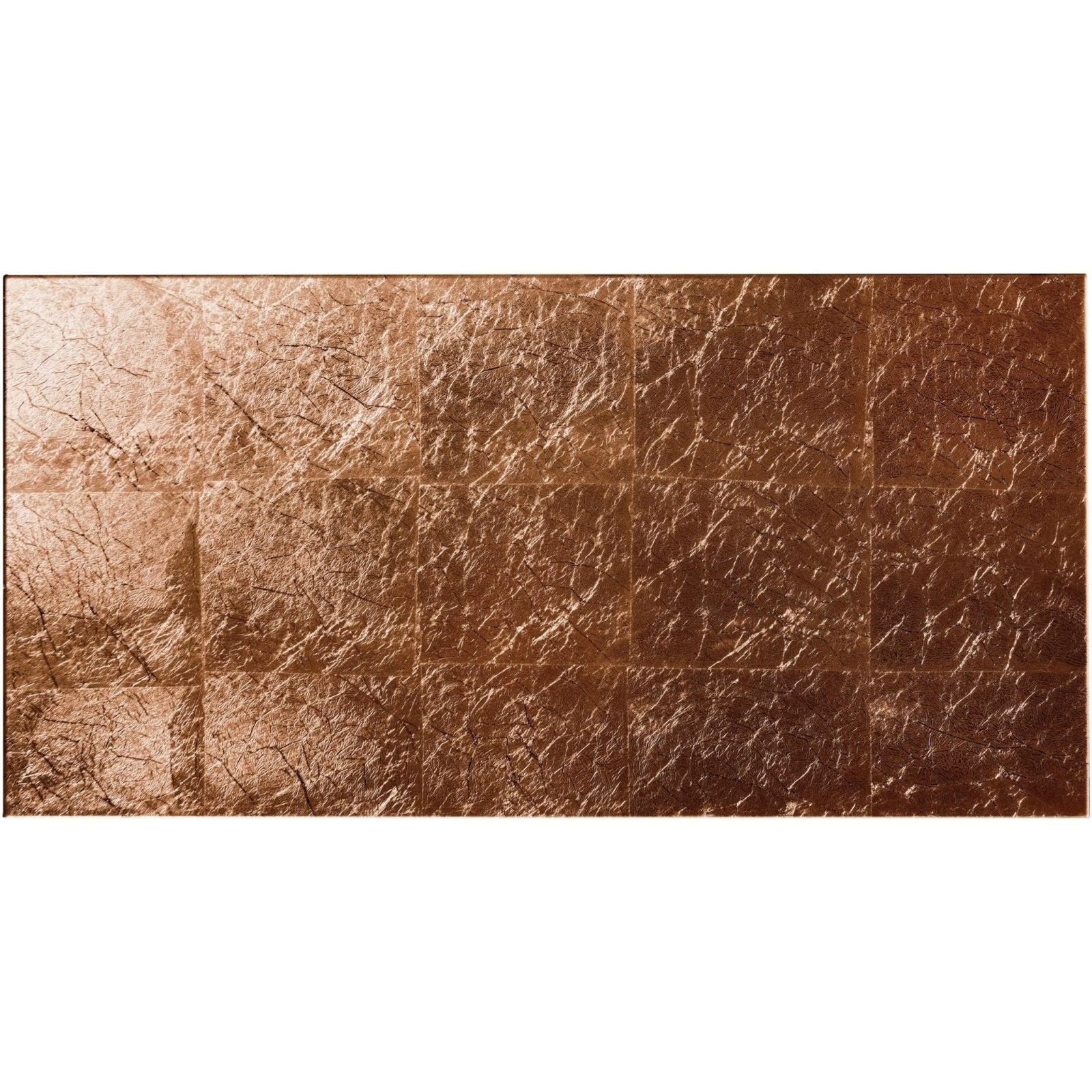 Copper leaf bold decorative glass copper-colored stone-effect wall panel with textured rustic surface