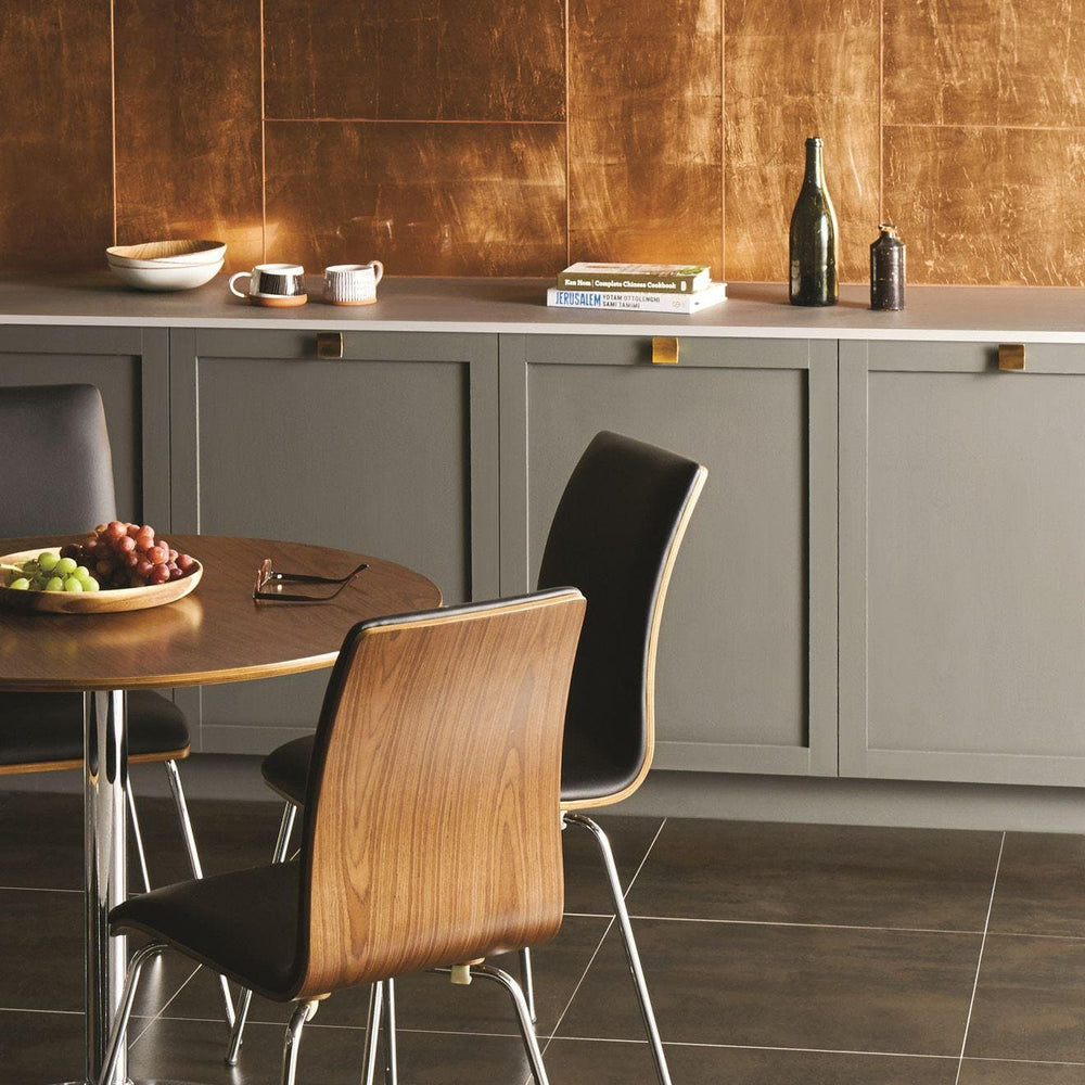 Copper Leaf Decorative Glass