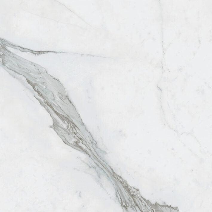 Cosmopolitan statuario extra matt 80 x 80cm white marble surface with elegant flowing gray veining for flooring and walls
