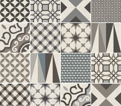 Minoli Wall &amp; Floor Tiles 20 x 20 x 1cm Sold by 0.96m² De-Segni Decor Random Cold Mix Matt