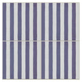 Deck chair porcelain royal blue ceramic tiles with purple and white stripes and a subtle glittery finish