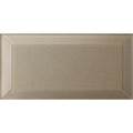 Dionysus Metallic Glass Bevel 200 x 100mm beige metallic glass bevel tile with a textured surface