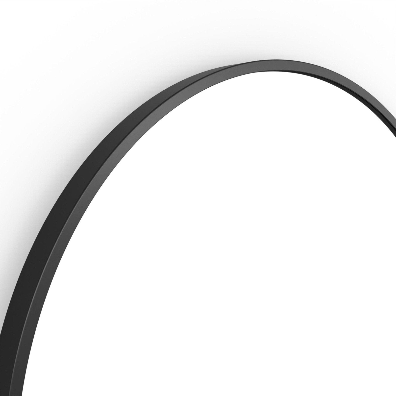 Black oval docklands capsule mirror with sleek modern frame in black for stylish wall decor