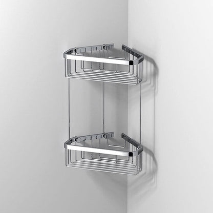 Double Corner Shower Basket Chrome