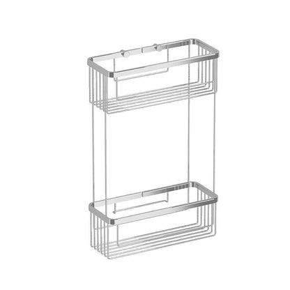 Double Rectangular Shower Basket Chrome
