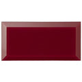 Ebro Clear Bevel Glass rectangular glossy burgundy bevelled glass tile