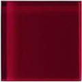Ebro Clear Glass 100 x 100mm square glossy red glass tile with smooth reflective surface for wall or floor use