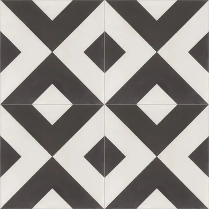 Encaustic Cement Milano Black - Hyperion Tiles