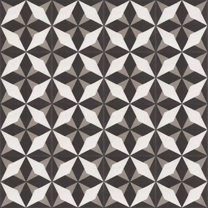 Encaustic Cement Nadia Black - Hyperion Tiles
