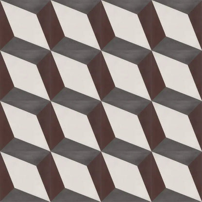 Encaustic Cement White Diamond - Hyperion Tiles