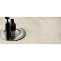 Etic Rovere Bianco Matt light grey wood-effect porcelain floor tiles with a natural grain texture