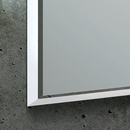 Fractal mirror 120 sleek modern mirror with thin white frame and beveled edges ideal for contemporary decor
