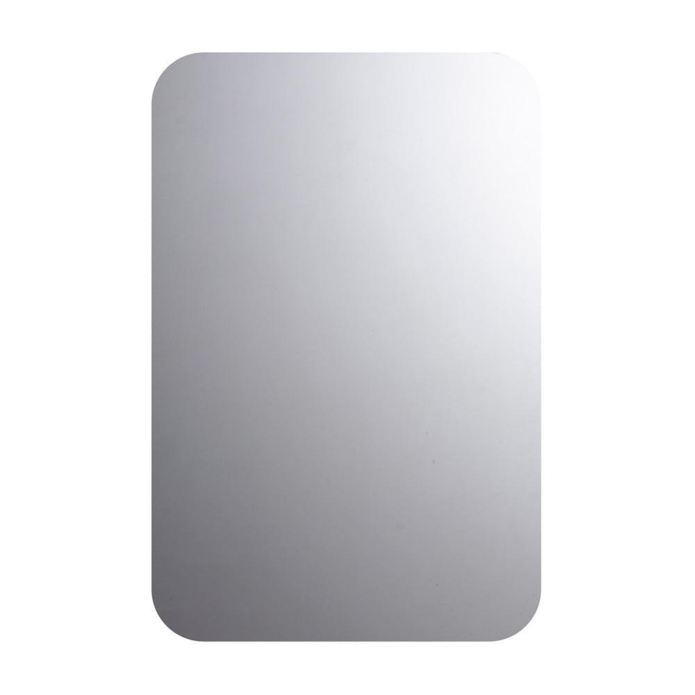 A sleek Gala rectangular mirror 50x80cm with softly rounded corners and a minimalist silver frame