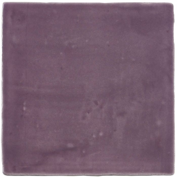 Glen Field tile square matte purple ceramic tile with subtle texture and minor surface imperfections