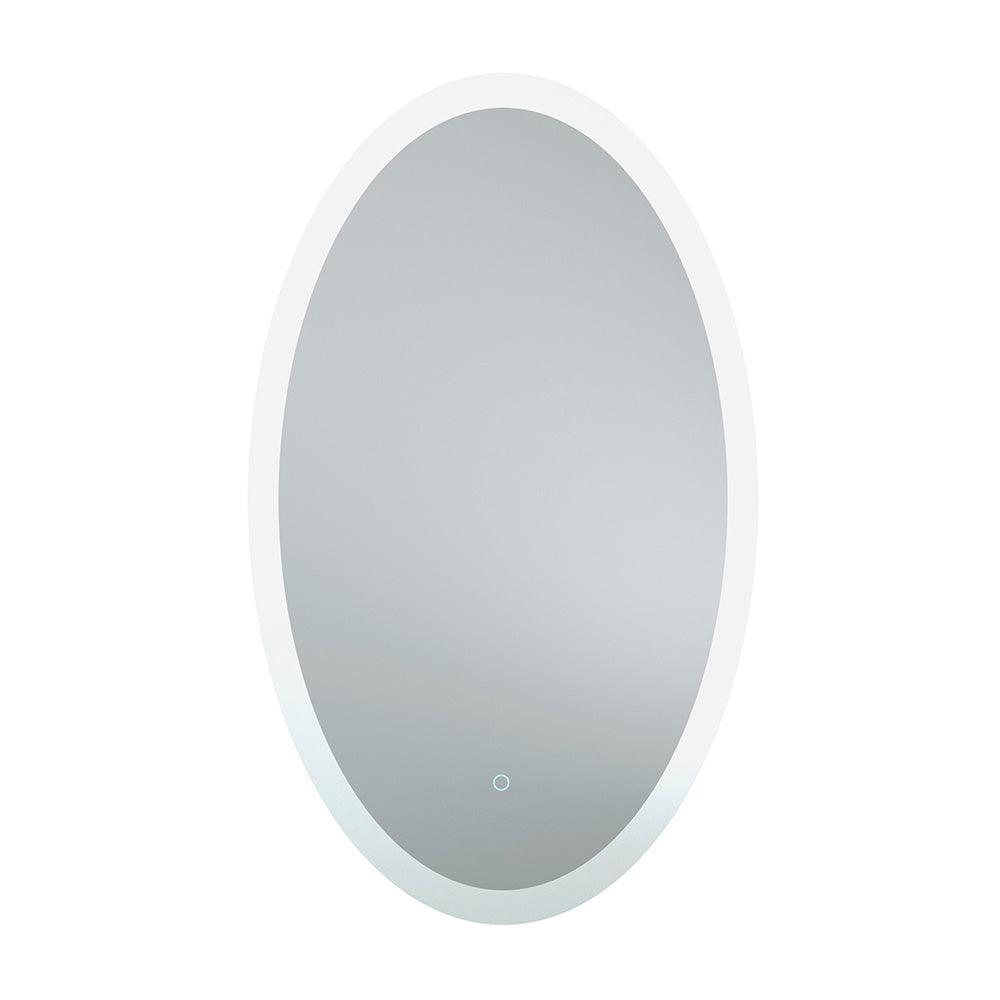White oval frameless led bathroom mirror grand central mirror 60x100cm with sleek modern design