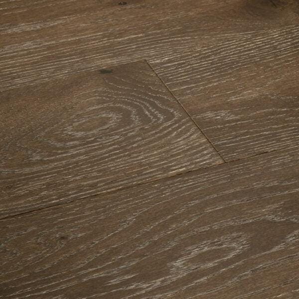 Dark brown hardwood flooring harlech espresso oak with natural wood grain pattern and subtle lighter streaks