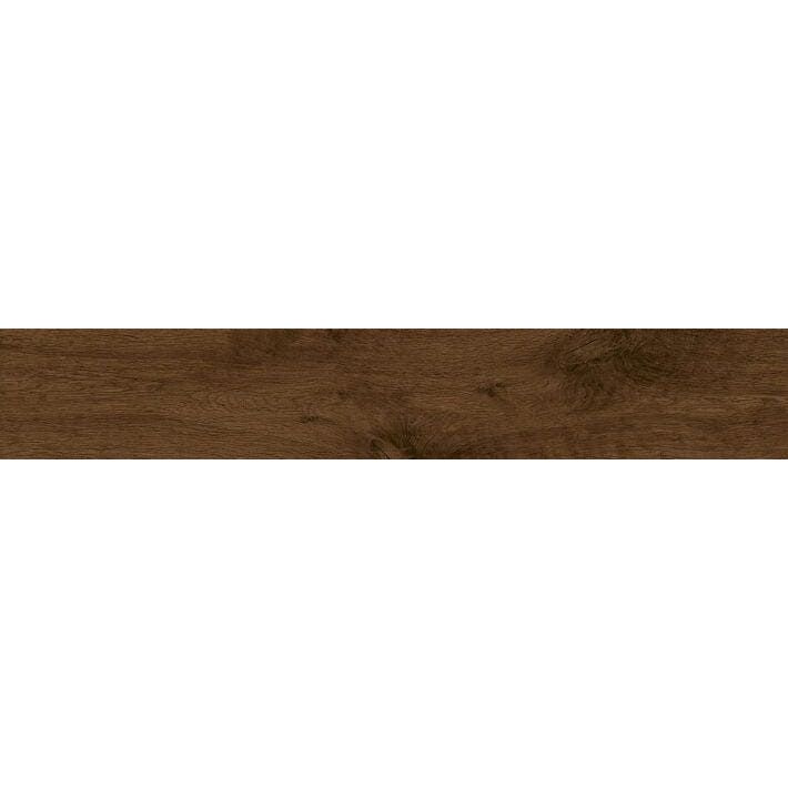 Dark brown wooden plank with natural grain pattern heartwood moka matt 20 x 120cm flooring tile