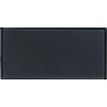 Black rectangular tile with matte slightly textured surface from hera metallica brick collection