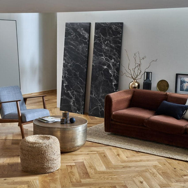 Rustic Oak Brushed & Lacquered Herringbone 120mm