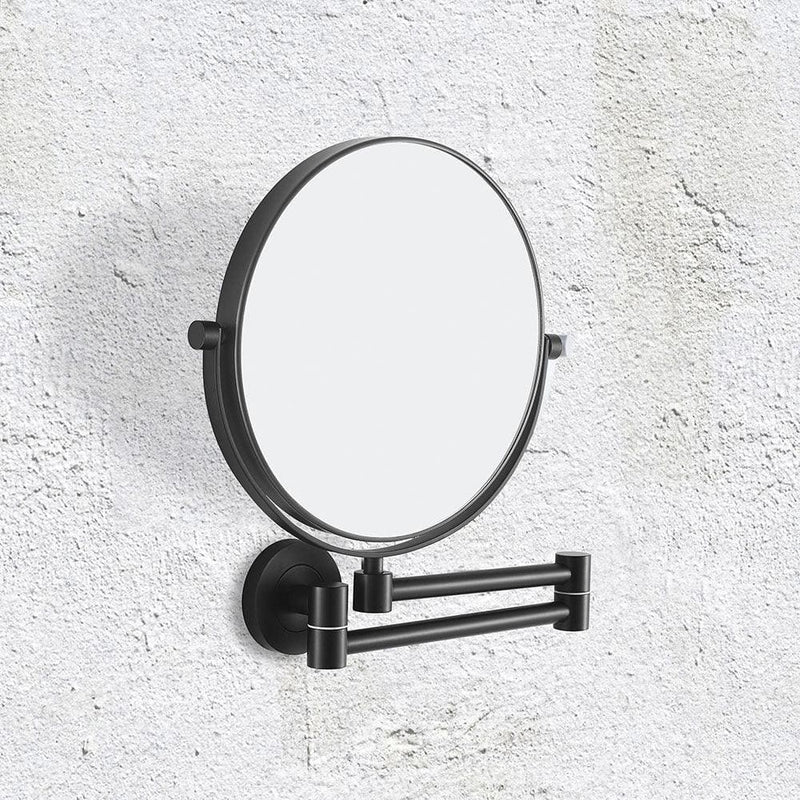 Hutton Reversible 5X Magnifying Wall Mirror Black
