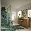 Jungle Hexagon Porcelain By Clarissa Hulse in a bathroom setting (4)