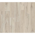 Light gray wood-plank laminate flooring with subtle natural grain in jurupa basic matt 20 x 120cm size