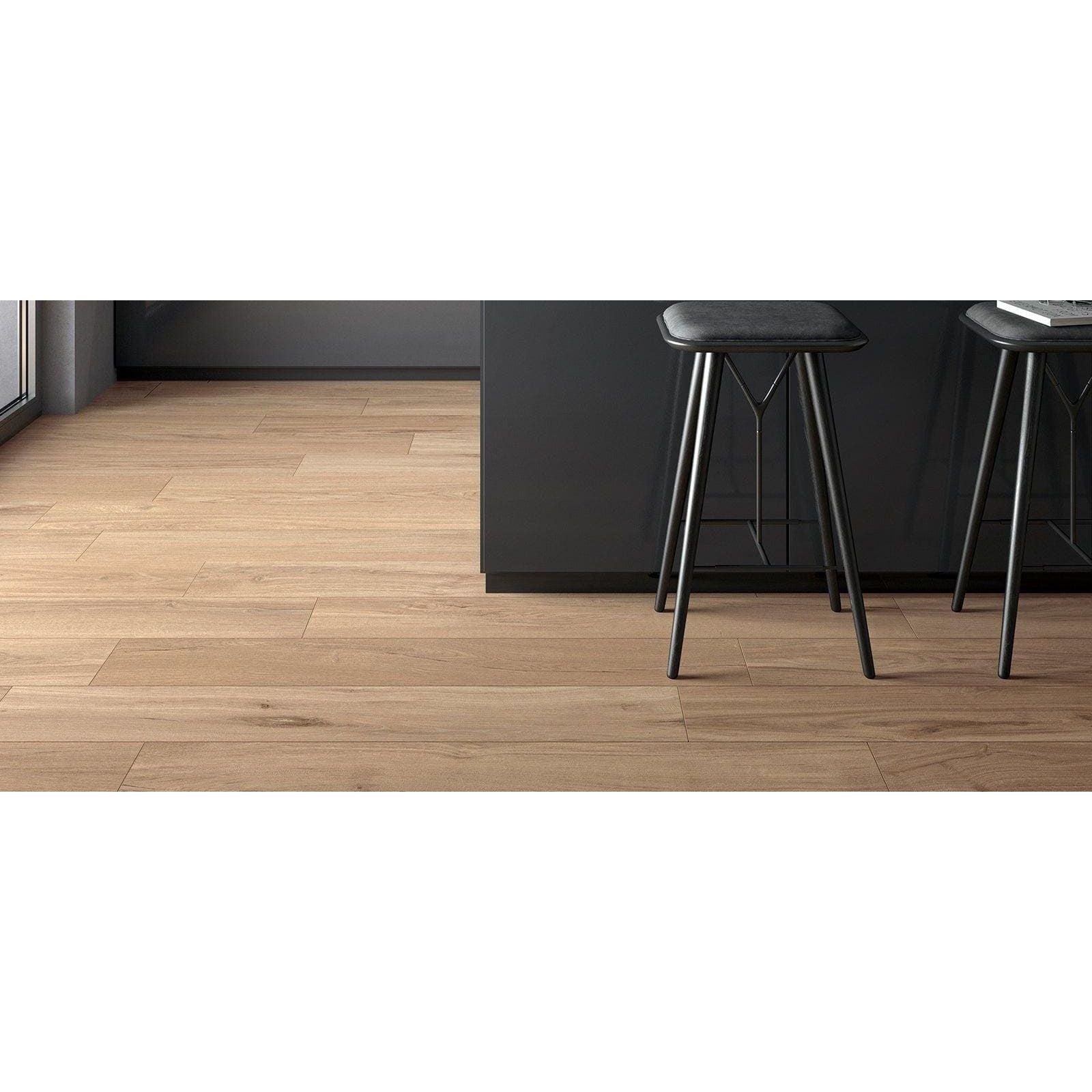 Jurupa master matt wooden floor planks in light oak color with natural grain pattern 20 x 120cm size