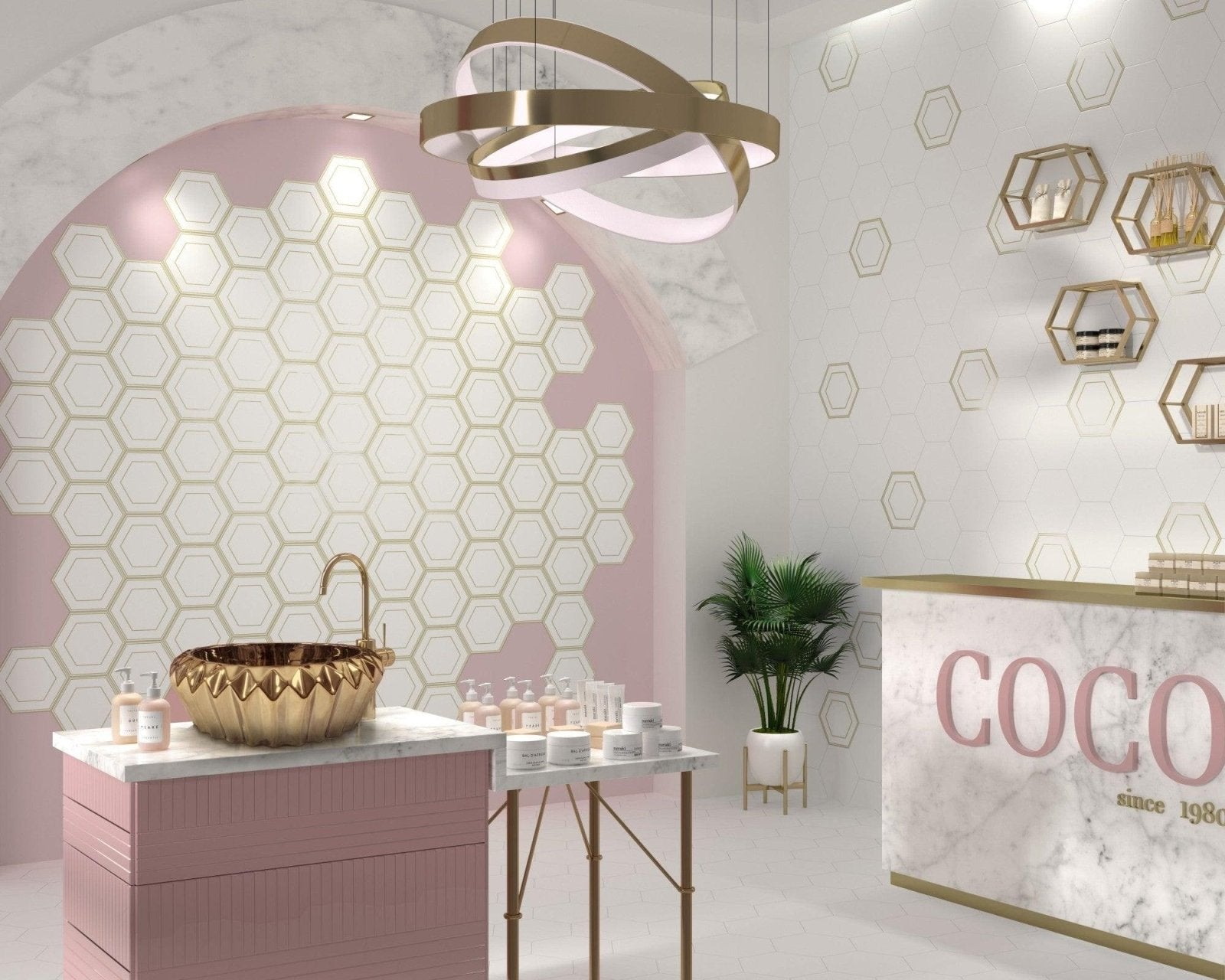 Lavabo Selene Light Gold