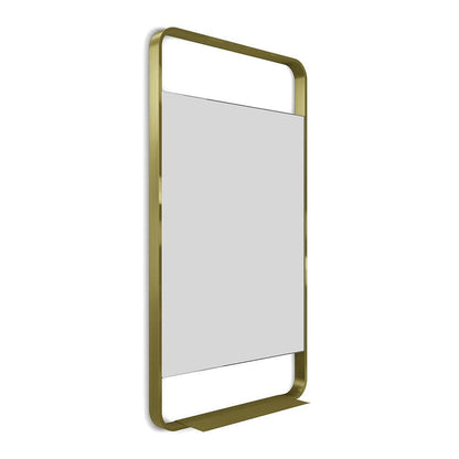 Ludgate Mirror with Shelf 55x100cm Brushed Brass