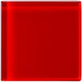 Mekong clear glass 100 x 100mm vibrant red glossy square glass tile with smooth edges and reflective surface