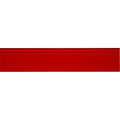 A sleek glossy red rectangular mekong clear glass tile 398 x 80mm with a smooth uniform surface