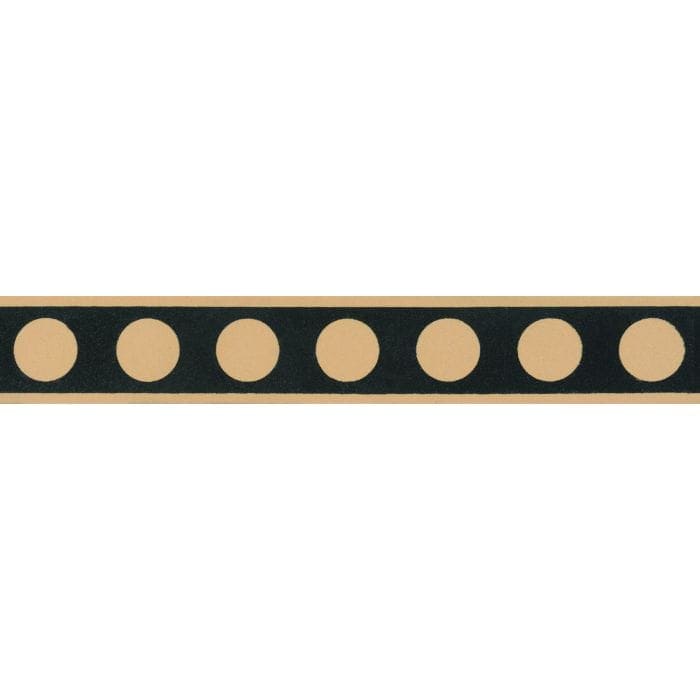 Melbourne Border Buff Spot with Black black border tile with evenly spaced buff dots