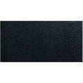 Black textured meteor sparkling effect glass 600 x 300mm with speckled granular surface for decorative use