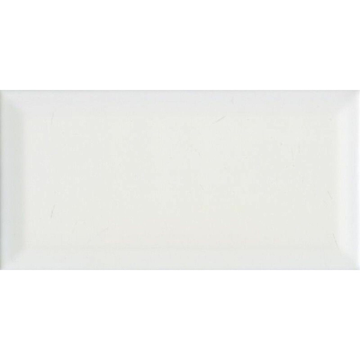 White rectangular ceramic tile metro blanco matt with a smooth glossy finish ideal for walls and floors