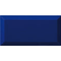 Deep blue rectangular ceramic tile metro cobalto gloss with glossy finish and raised edges
