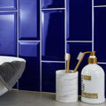 Metro Cobalto Gloss in a bathroom setting