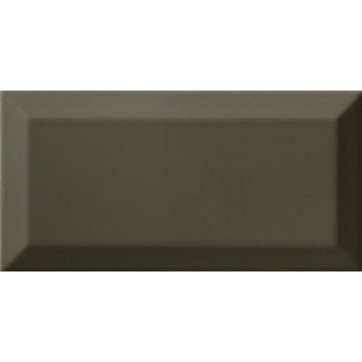 A sleek matte finished rectangular tile in muted taupe with subtle depth from the metro dark grey gloss collection
