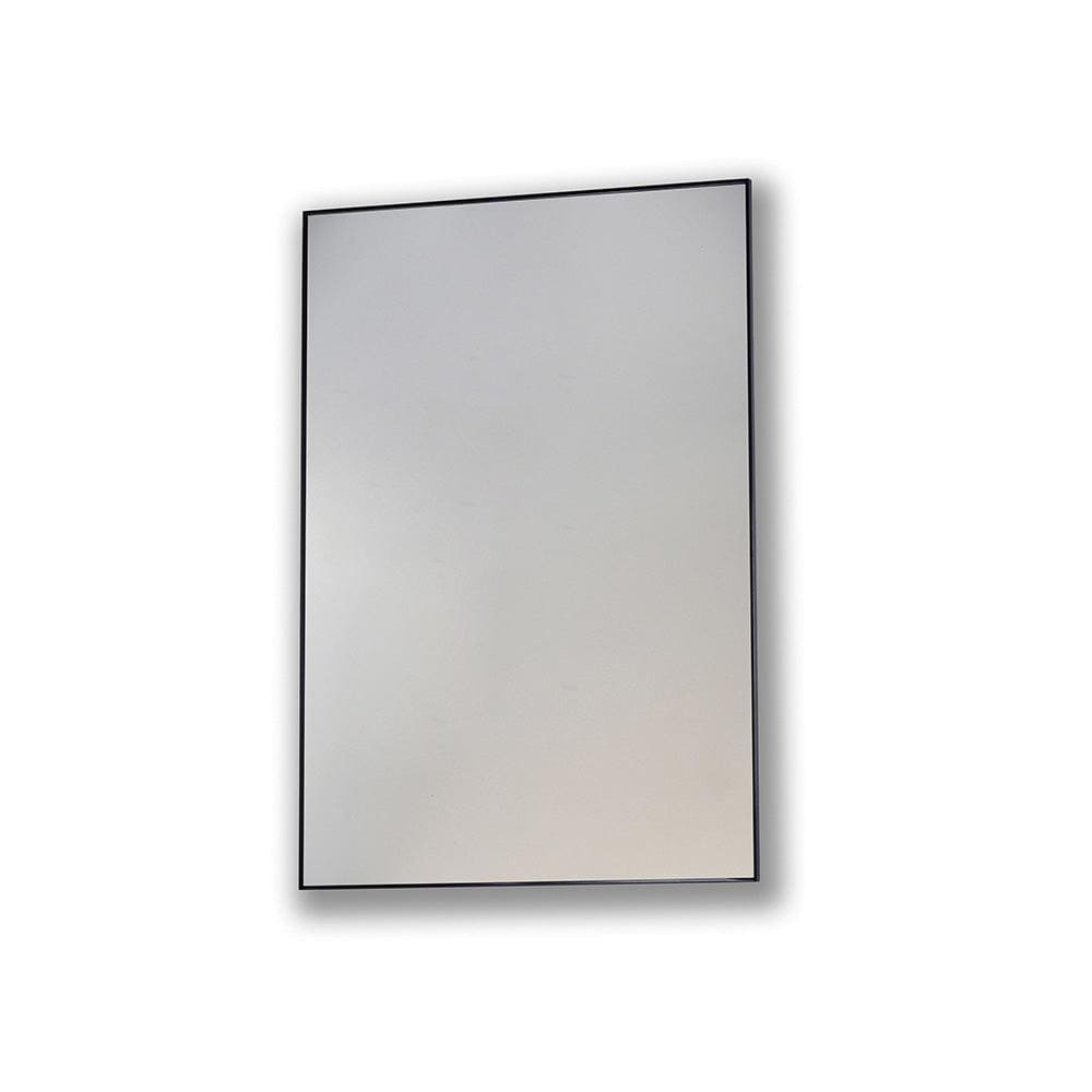 A sleek rectangular metro mirror with a thin black frame measuring 60x80cm for modern decor