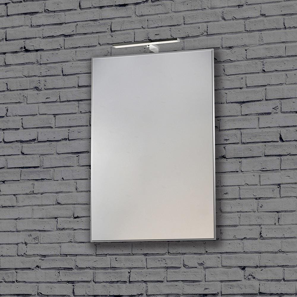 Metro Mirror 60x80cm Chrome Frame in a bathroom setting