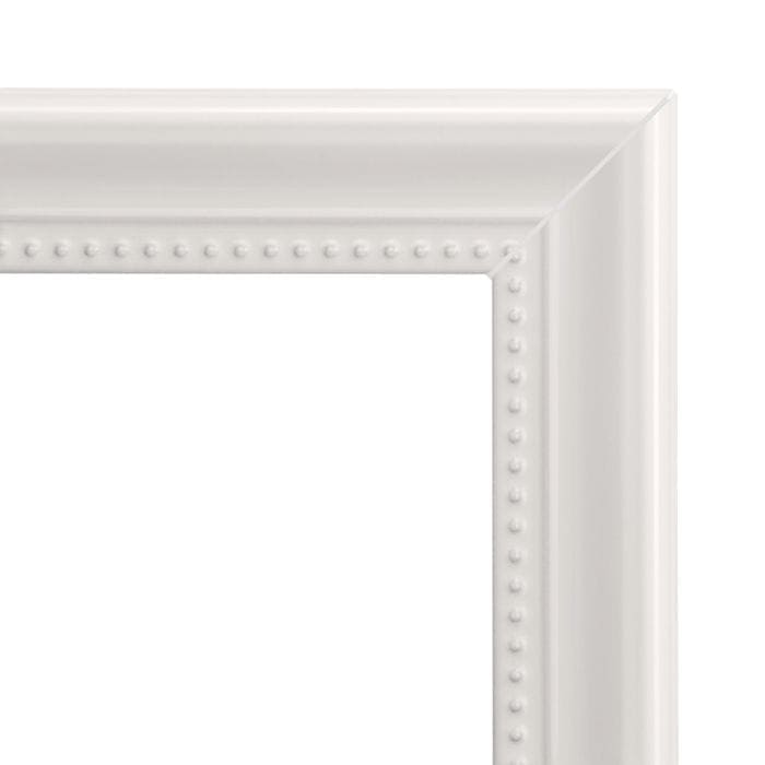 White beaded picture frame with smooth glossy finish in brilliant white from monet water-lily pond frame set