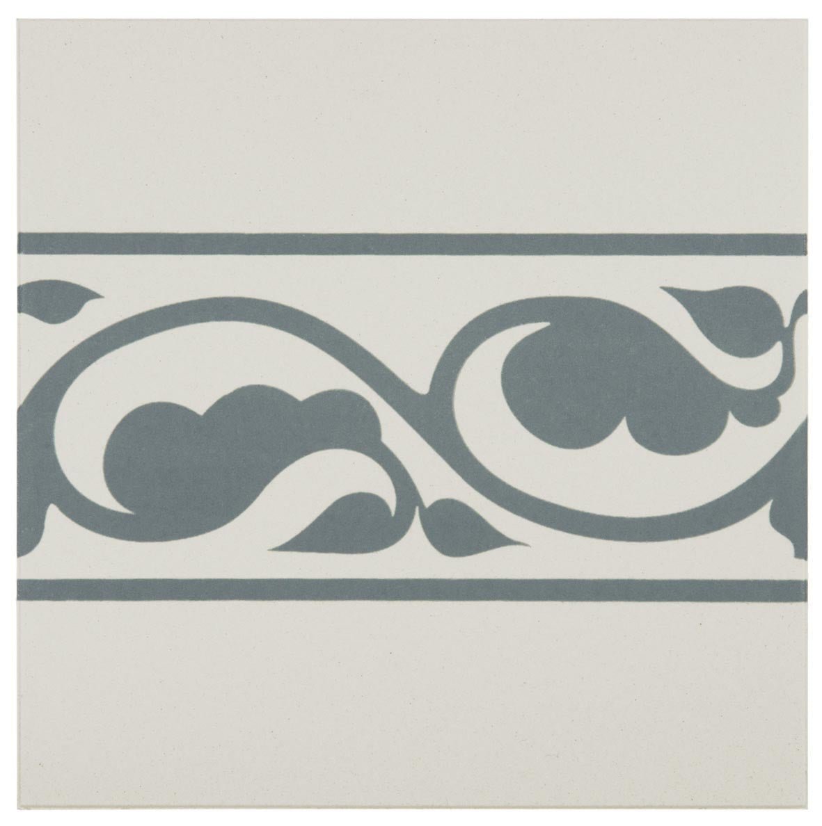 Moroccan Border Denim on Dover White