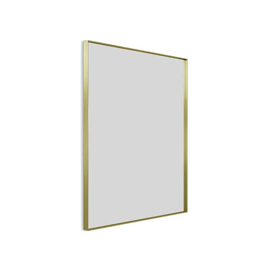 Newington Rectangular Mirror 100x80cm Brushed Brass - alternate view