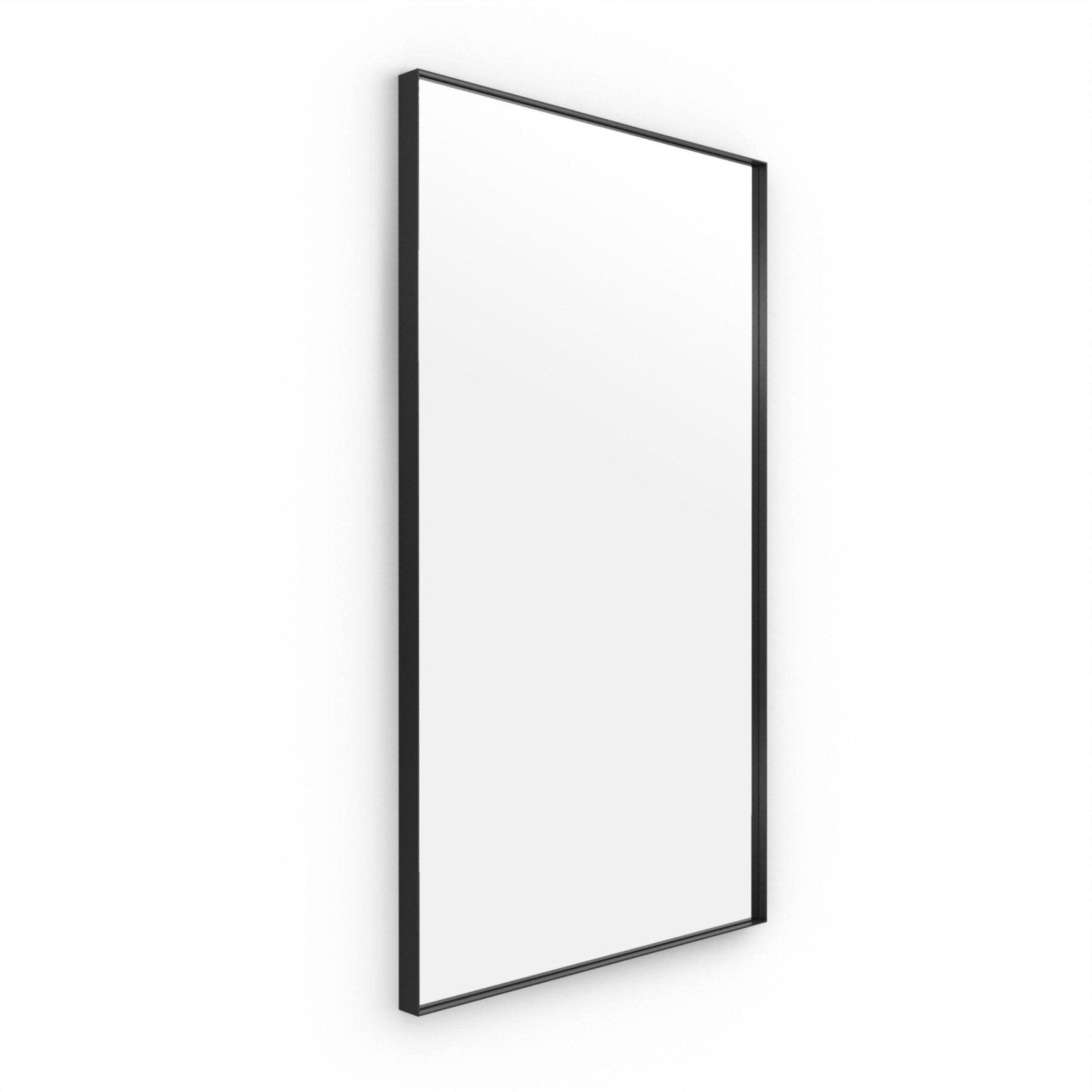 Newington rectangular mirror 120x70cm with black rectangular frame and sleek minimalist design for modern spaces