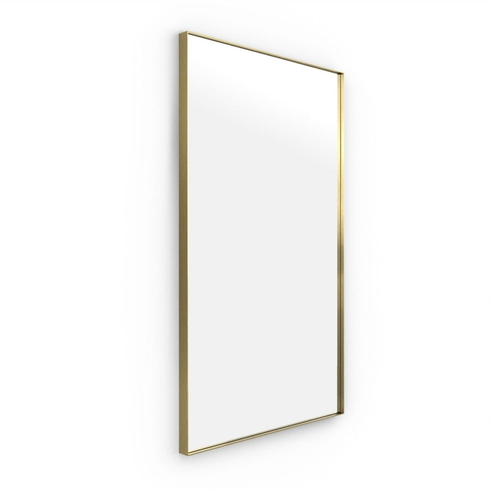 Newington Rectangular Mirror 120x70cm Brushed Brass
