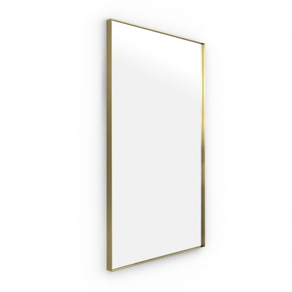 Newington Rectangular Mirror 120x70cm Brushed Brass