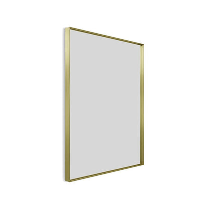Newington Rectangular Mirror 60x80cm Brushed Brass