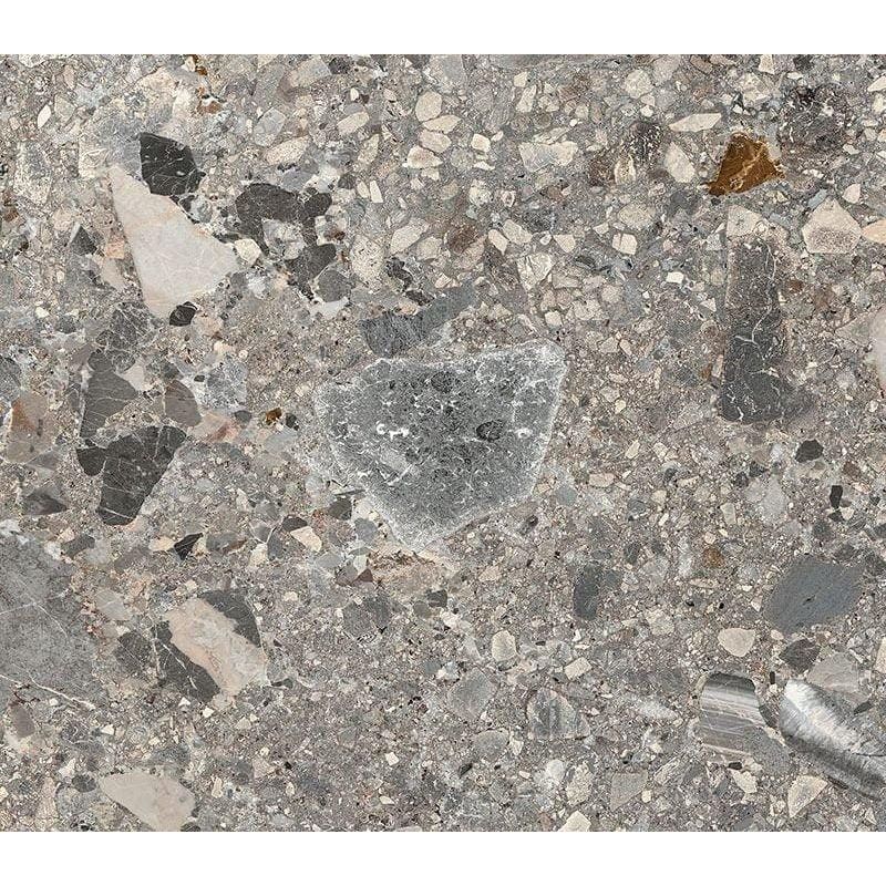Gray terrazzo floor norway farge matt with mixed stone chips and aggregate mosaic for durable interior flooring