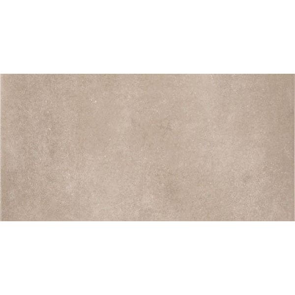 Beige textured ceramic tile with a subtle speckled finish in 30 x 60 cm size from Olimpo Beige Matt collection