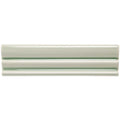 Orford Kensington sleek off-white ceramic tile with subtle greenish tint and three parallel ridges along its length